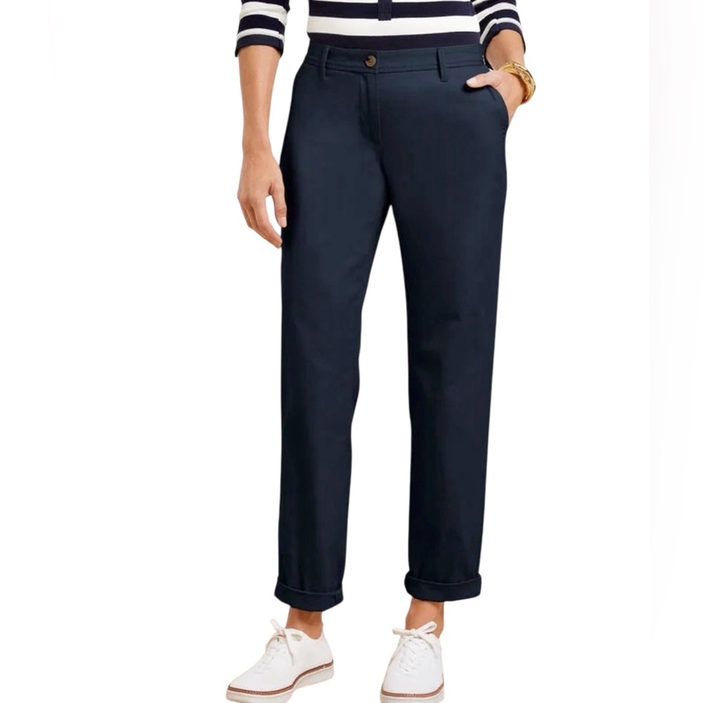 Talbots Relaxed Chinos Pants Navy Blue Women’s Size 12 P